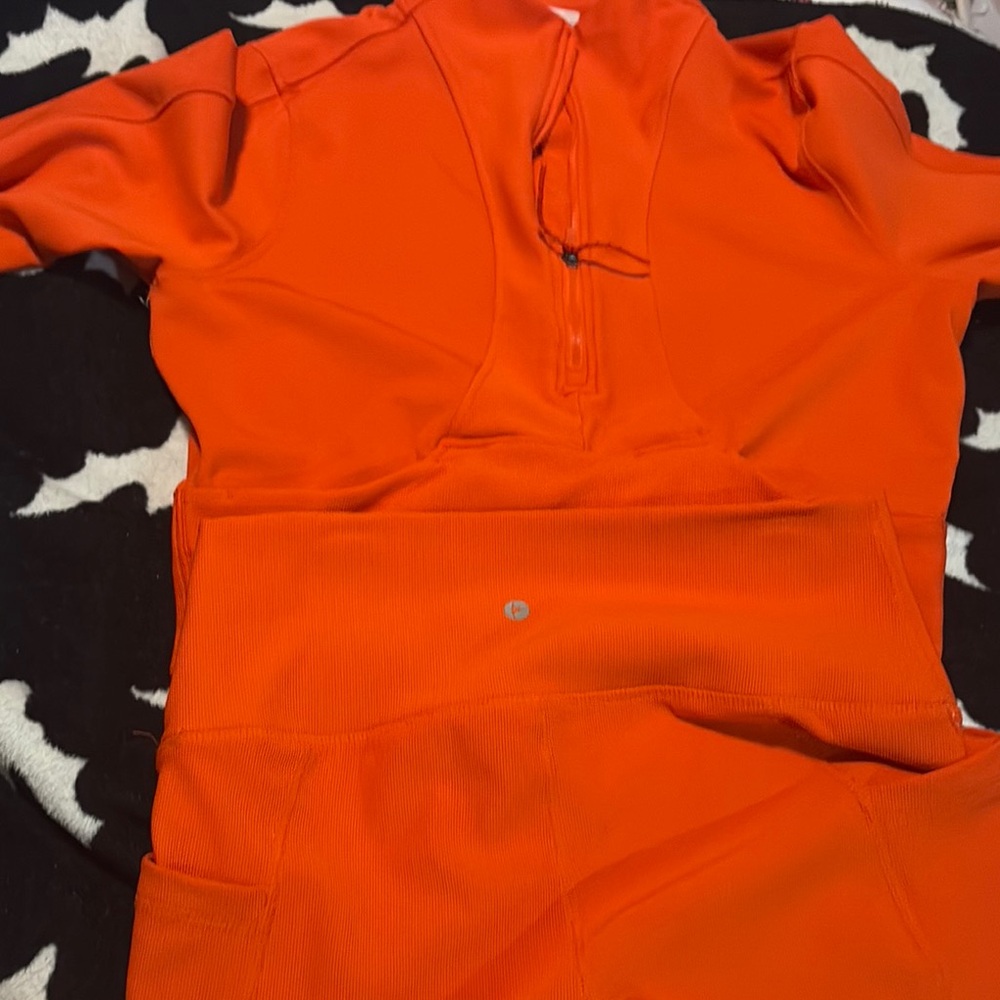 90 Degree By Reflex Orange Activewear Set